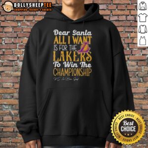 Alternative view of Official Dear Santa All I Want Is For The Los Angeles Lakers To Win The Championship T-Shirt