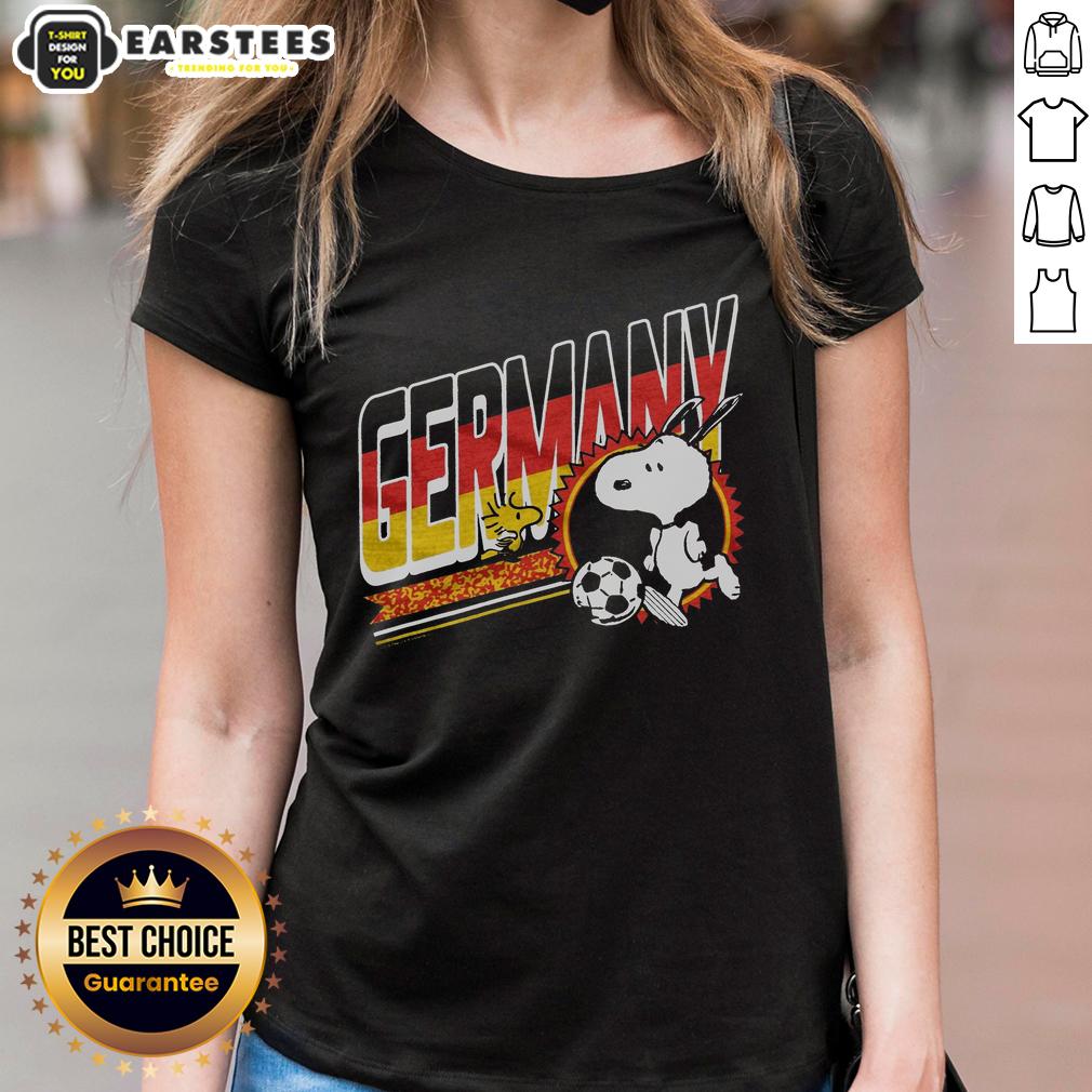 Cute Peanuts Snoopy X Germany Soccer T-Shirt - Image 3
