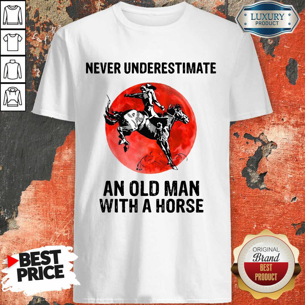 An Old Man With A Horse Shirt