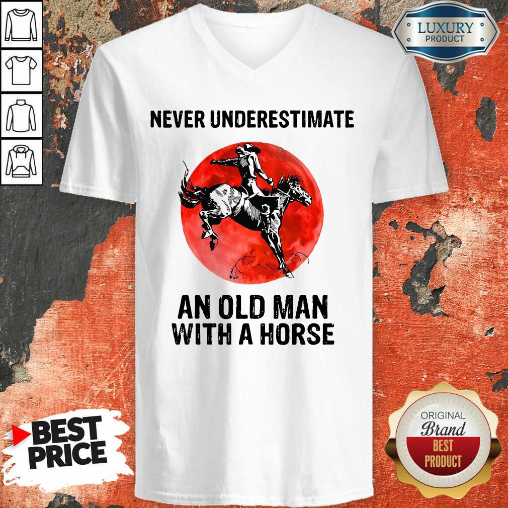 An Old Man With A Horse Shirt - Image 2