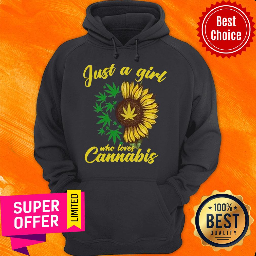 Official Sunflower Just A Girl Who Loves Cannabis Shirt - Image 3