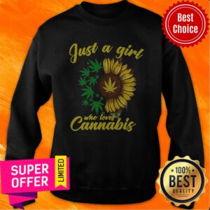 Alternative view of Official Sunflower Just A Girl Who Loves Cannabis Shirt