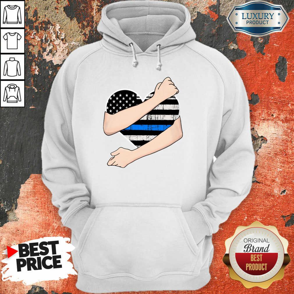 Thin Blue Line Heart Police Shirt - Image 5