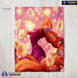Official Disney Tangled Rapunzel Lanterns Of Light Blanket Fleece Customized Blanket