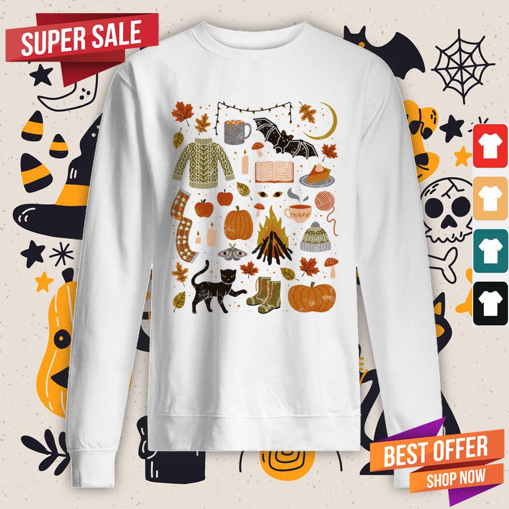 Autumn Nights Day Of The Dead Halloween Shirt - Image 4