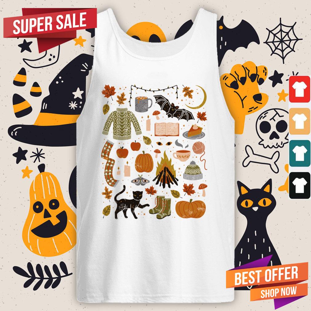 Autumn Nights Day Of The Dead Halloween Shirt - Image 3