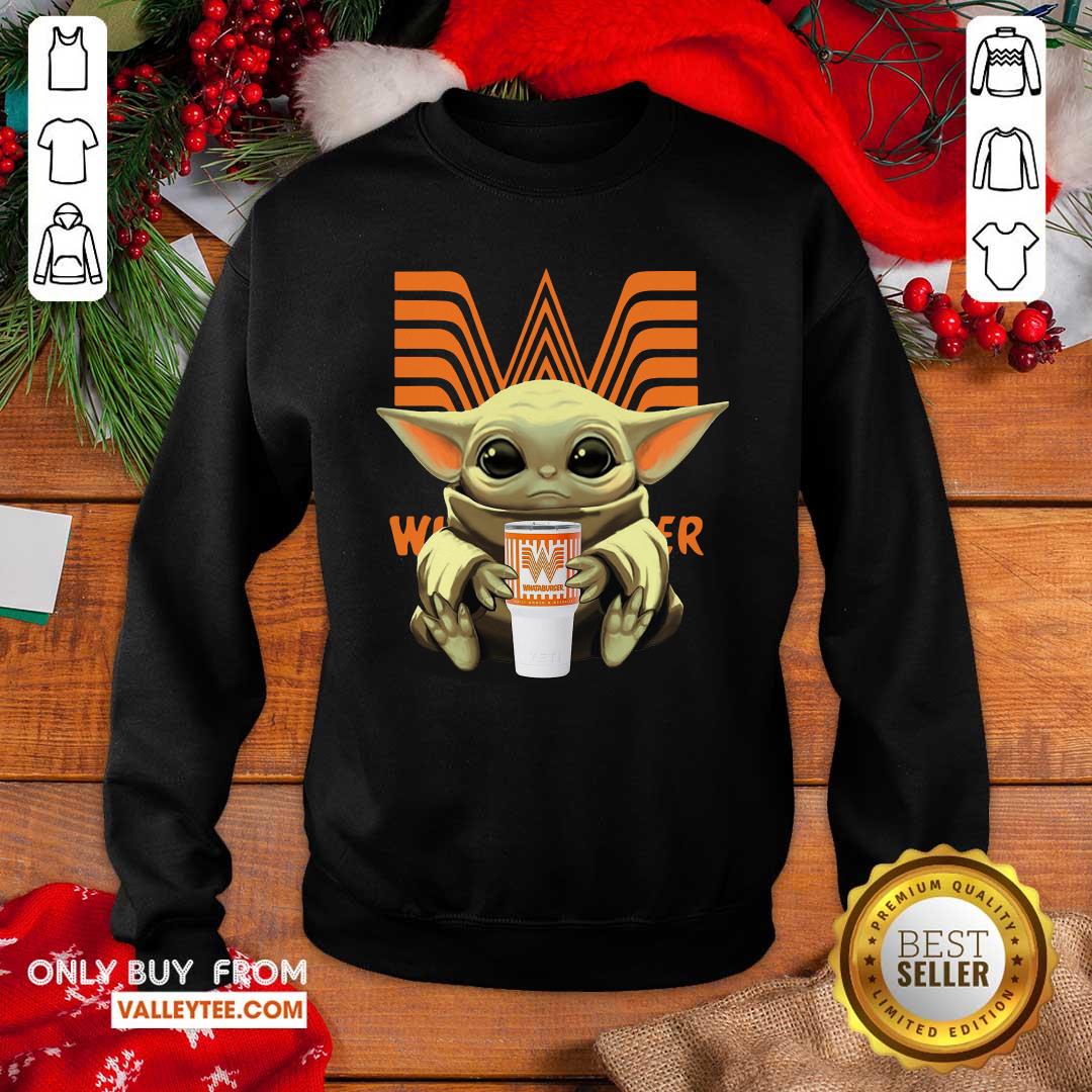 Perfect Baby Yoda Hugs Whataburger Shirt - Image 4