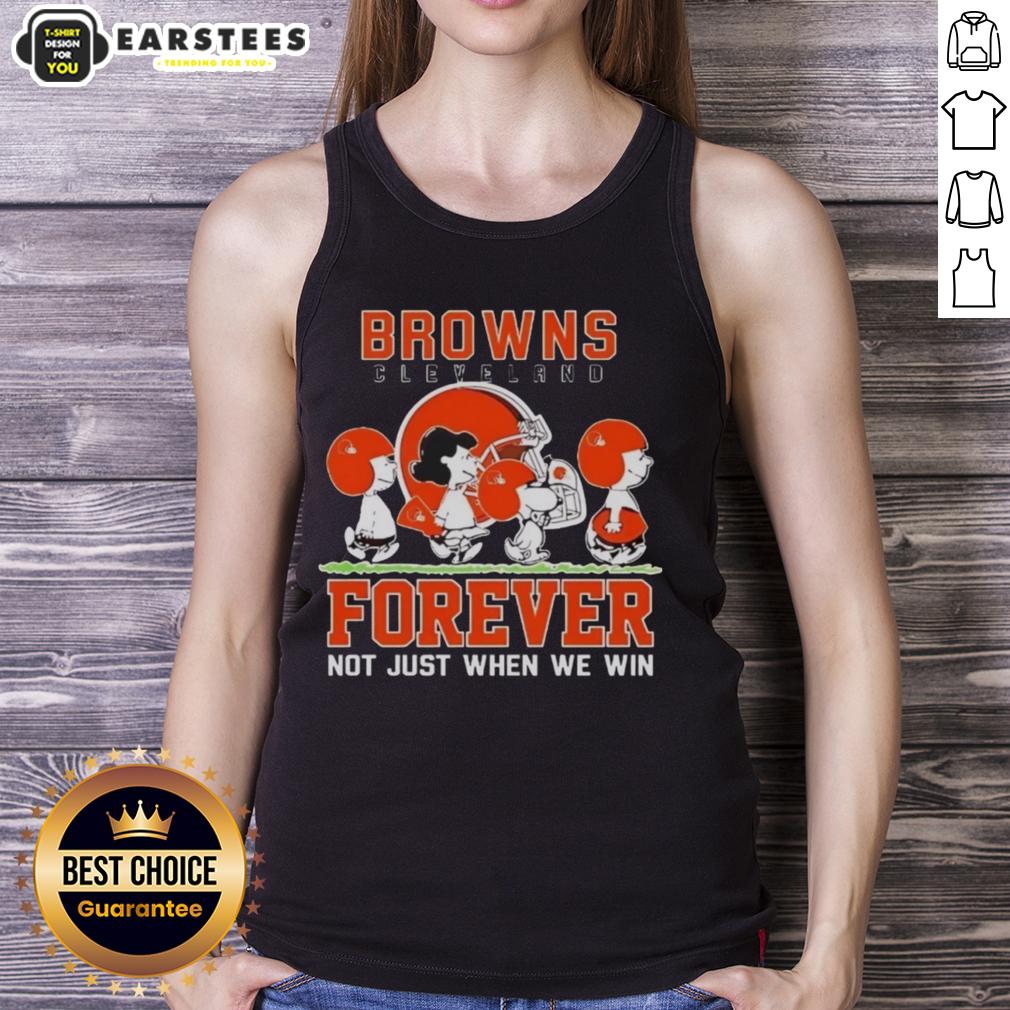Awesome Snoopy And Charlie Brown Cleveland Browns Forever Not Just When We Win T-Shirt - Image 4