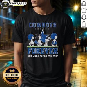 Awesome Snoopy And Charlie Brown Dallas Cowboys Forever Not Just When We Win T-Shirt