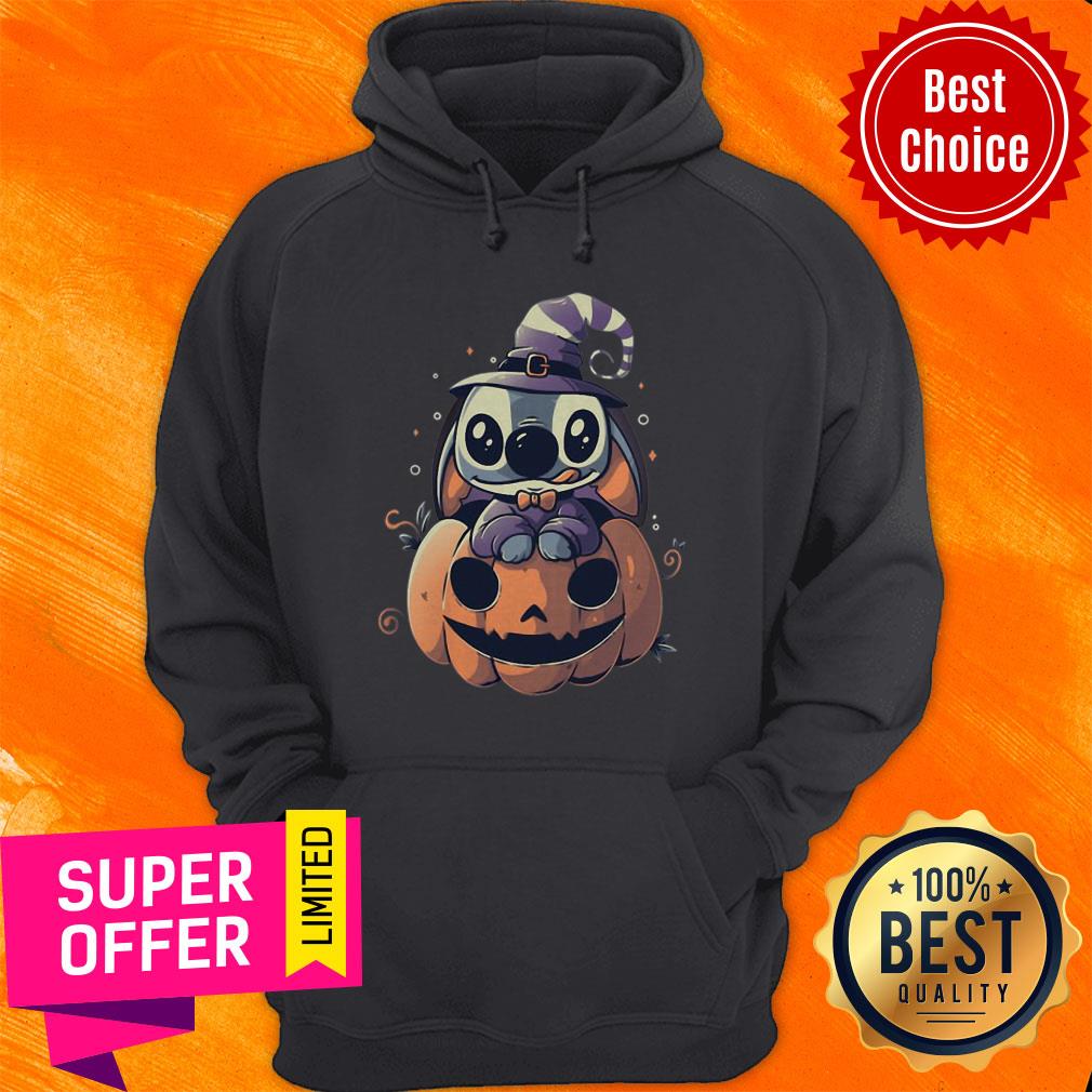 Funny Stitch Pumpkin Halloween Shirt - Image 3