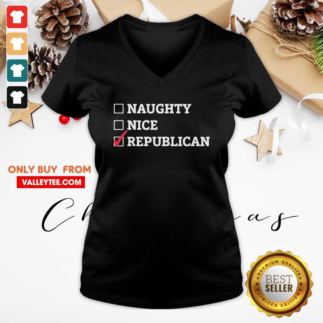 Premium Naughty Nice Republican Shirt - Image 4