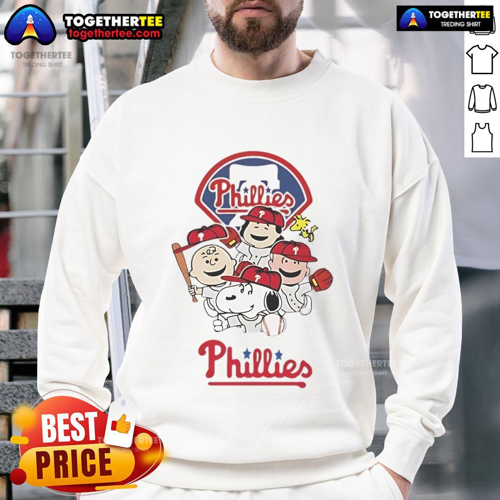 Good Snoopy And Friend Philadelphia Phillies Baseball Cartoon T-Shirt - Image 5