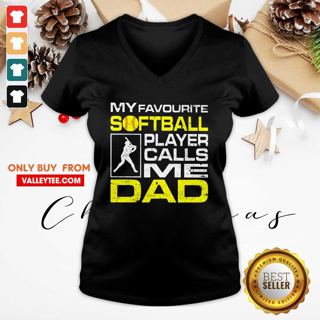 My Favorite Softball Player Calls Me Dad Shirt - Image 3