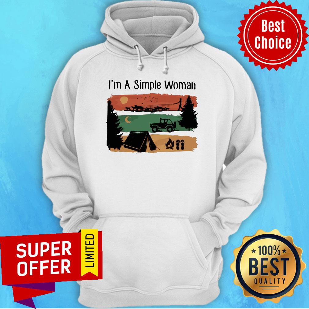I’m A Simple Woman Love Camping Retro Vintage Shirt - Image 5