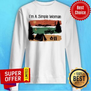 Alternative view of I’m A Simple Woman Love Camping Retro Vintage Shirt