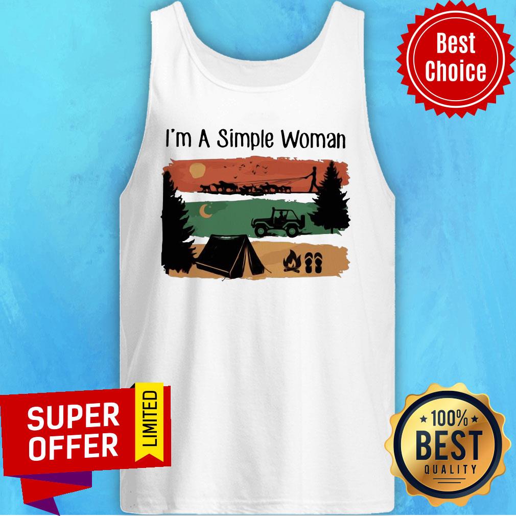 I’m A Simple Woman Love Camping Retro Vintage Shirt - Image 3