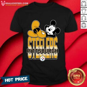 Pittsburgh Steelers Mickey Kick Back T-shirt