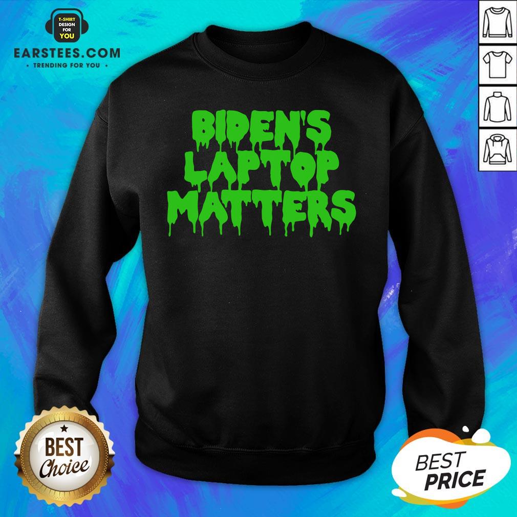 Awesome Biden’s Laptop Matters Political Swamp Green Shirt - Image 2