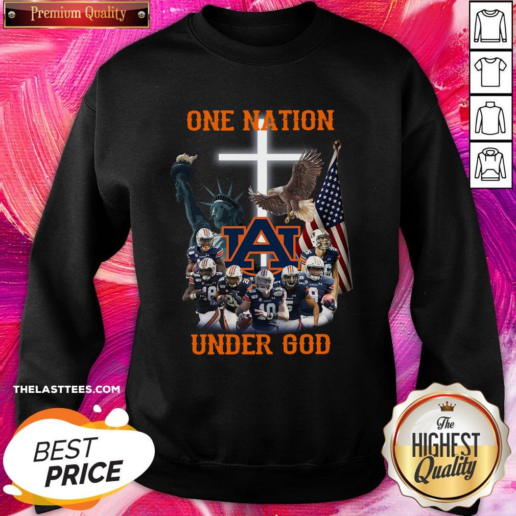 Funny Auburn Tigers One Nation Under God Shirt - Image 4