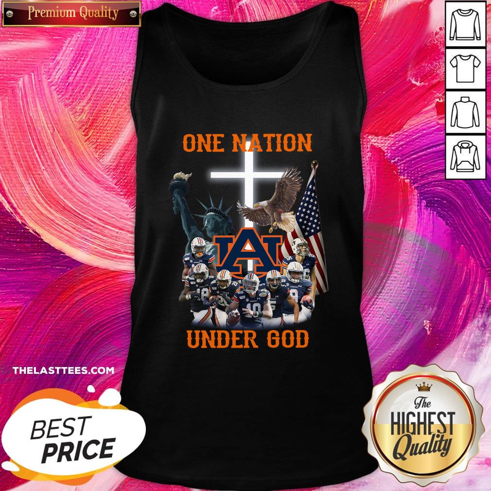 Funny Auburn Tigers One Nation Under God Shirt - Image 3