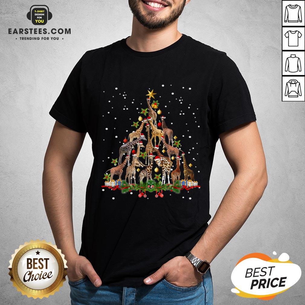 Nice Giraffe Christmas Tree Ornament Decor Shirt