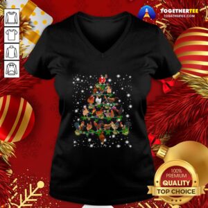 Alternative view of Original Chickens Light Christmas Tree Shirt
