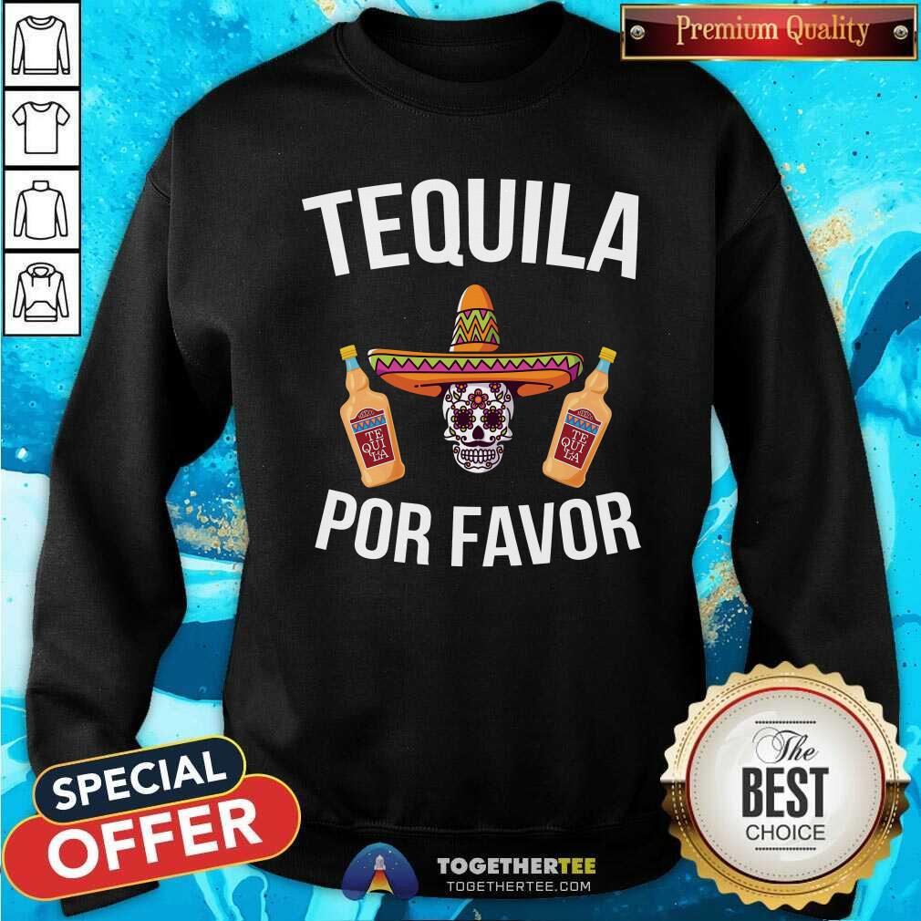 Premium Tequila Por Favor Mexican Skull Shirt - Image 2