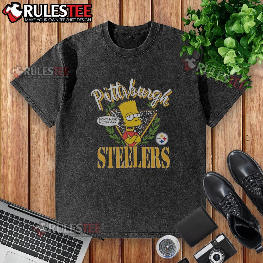 Awesome The Simpsons Bart X Pittsburgh Steelers T-Shirt - Image 6