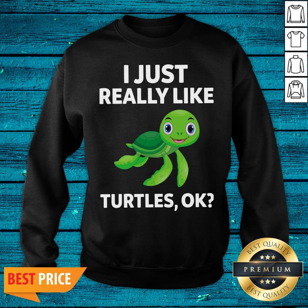 High Quality I Just Really Like Turtles Ok Shirt - Image 2