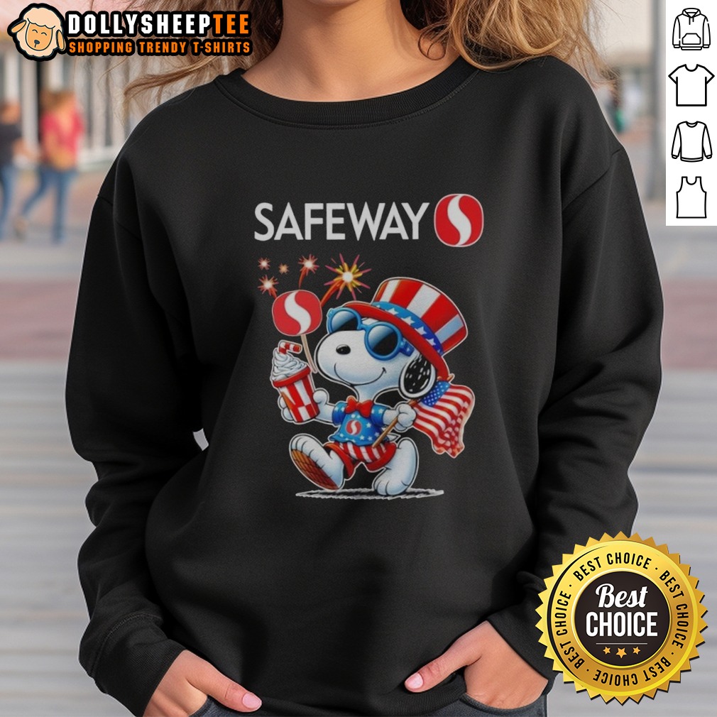 Good Snoopy X Safeway Fourth Of July American 250 Years 1776 2026 Fireworks Shirt - Image 4