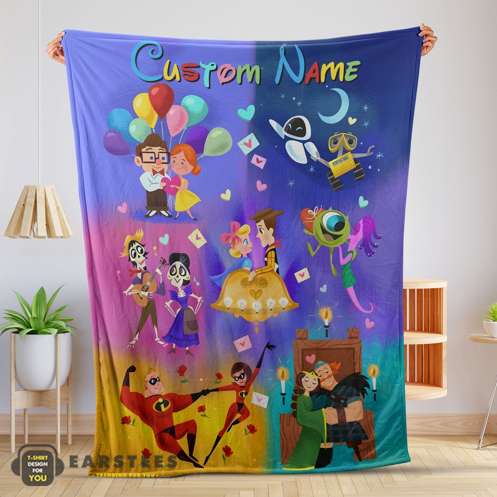 Good Disney Pixar Cartoon All Story Velveteen Cute Blanket Fleece Customized Blanket