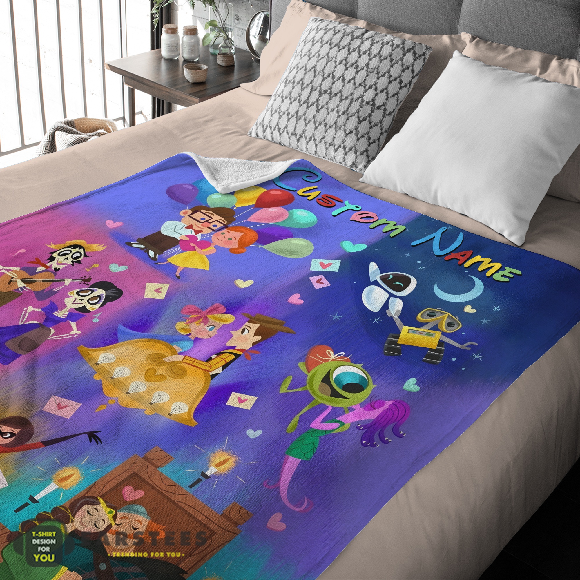 Good Disney Pixar Cartoon All Story Velveteen Cute Blanket Fleece Customized Blanket - Image 2