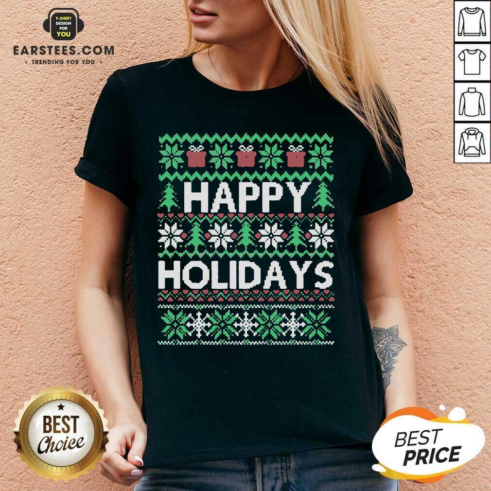 Top Happy Holidays Ugly Christmas Shirt - Image 3