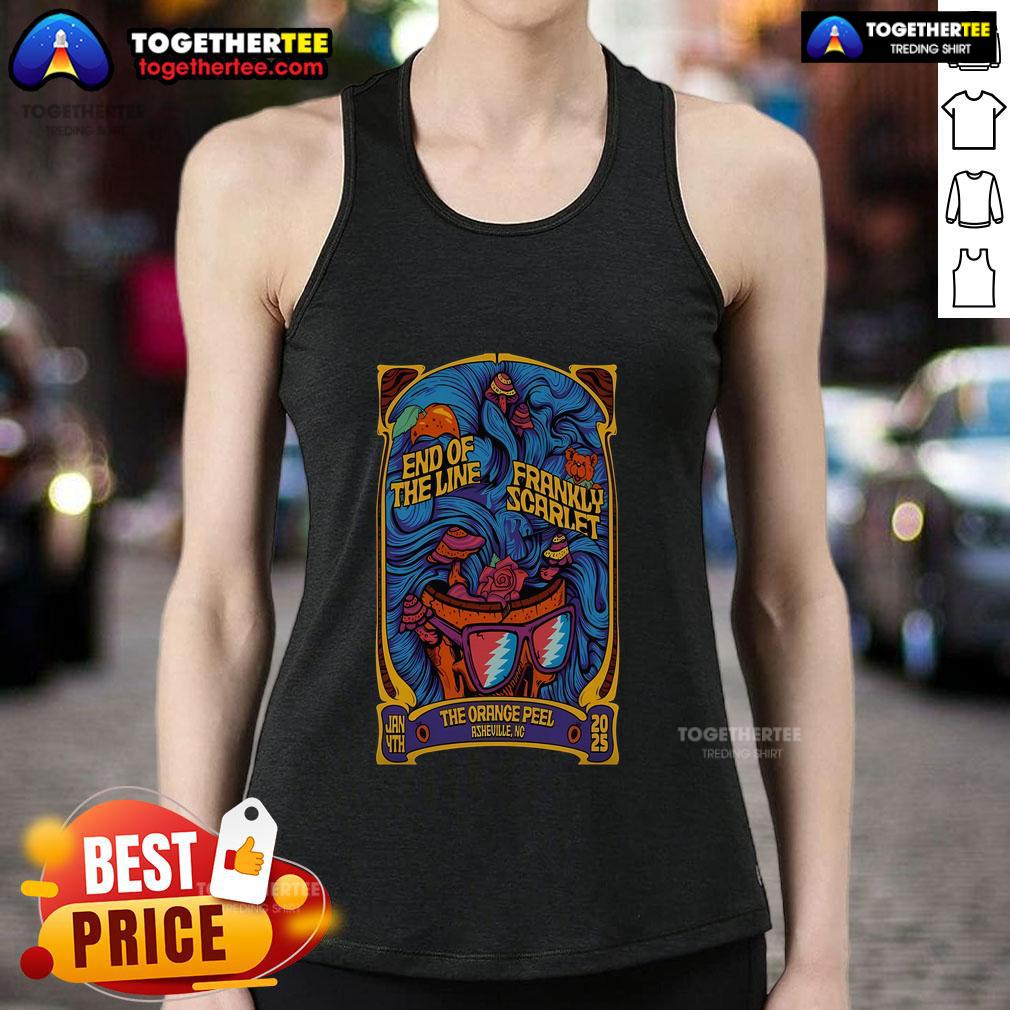 Official End Of The Line And Frankly Scarlet Tour 2025 Asheville NC Poster T-Shirt - Image 4