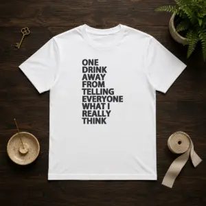 Funny One Drink Away From Telling Everyone What I Really Think Shirt