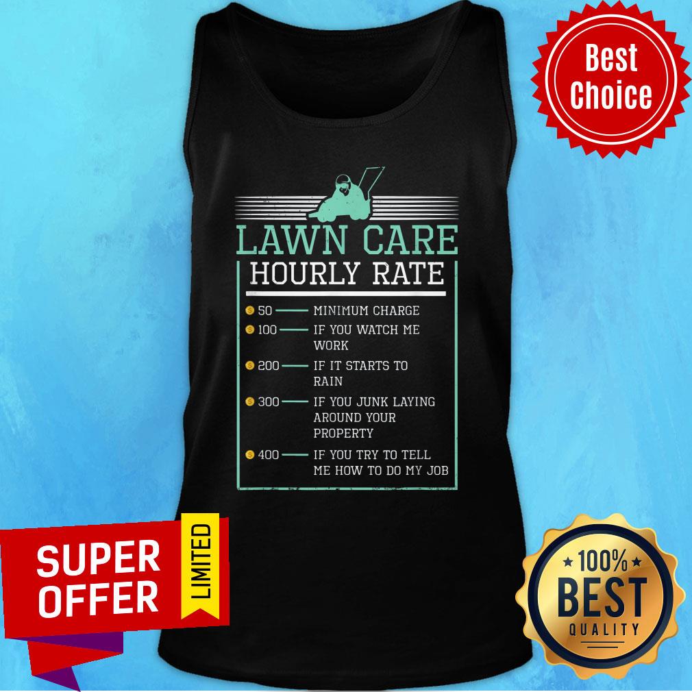 Lawn Care Hourly Rate Pricing Chart Shirt - Image 3