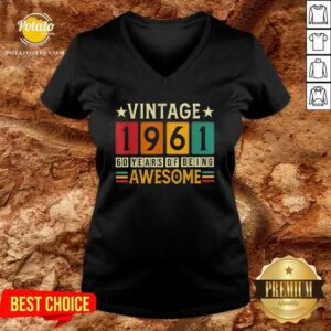 Alternative view of Official 60th Birthday Of Being Awesome 1961 Retro 60 Yrs Old Vintage Shirt