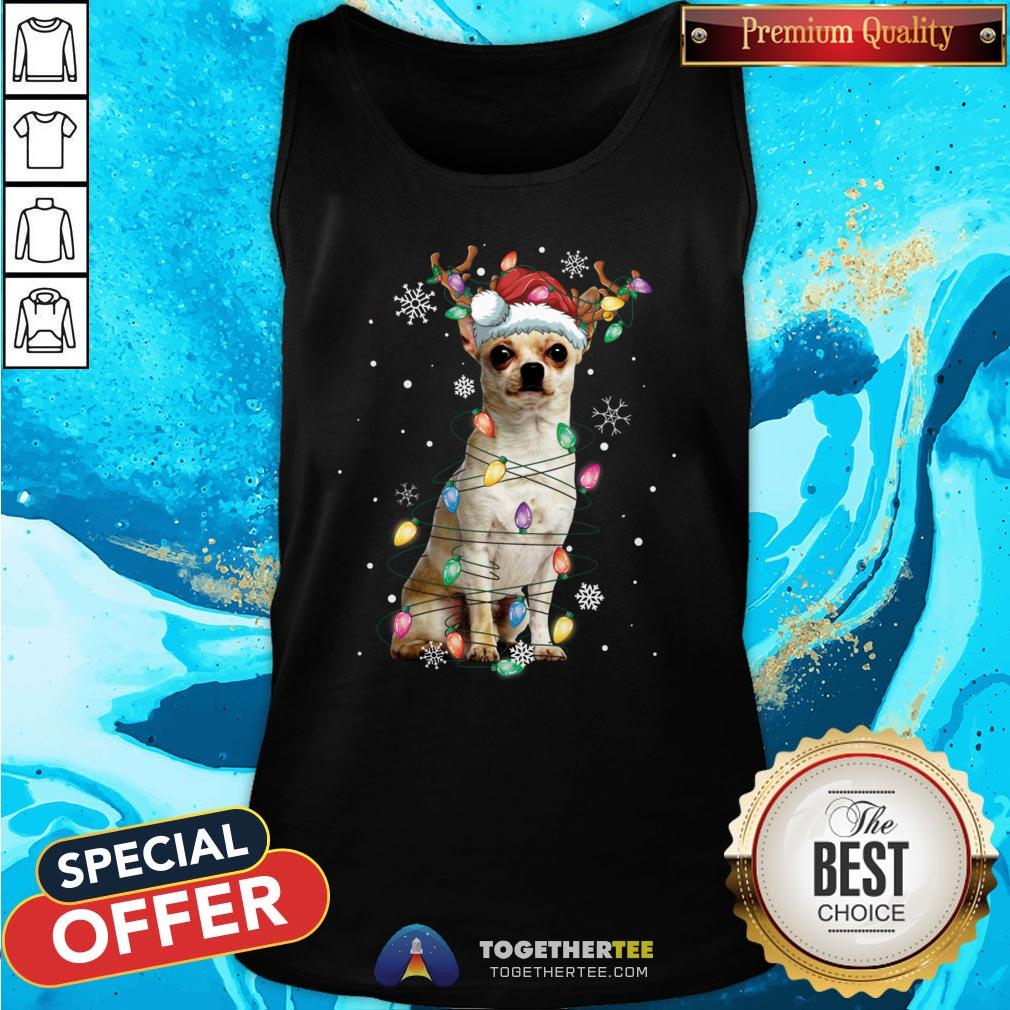 Cute Graphic Chihuahua Xmas Lights 2020 Shirt - Image 3