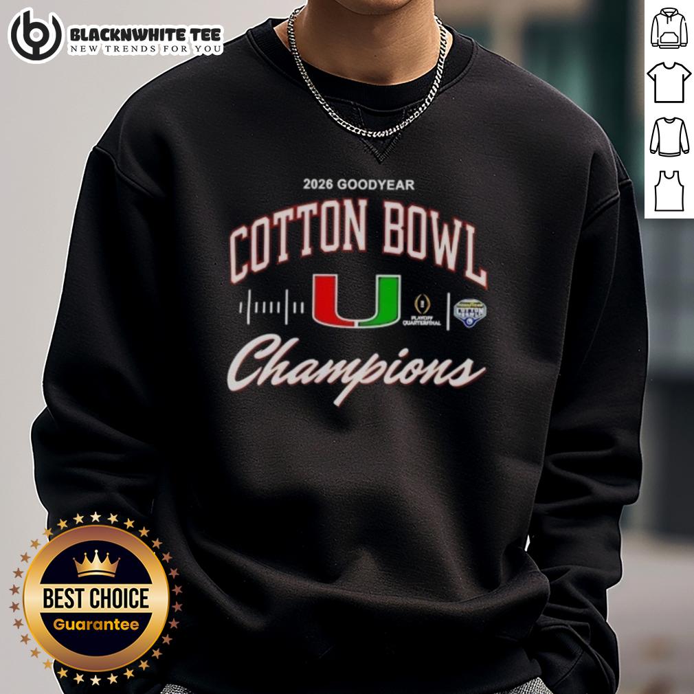 Good Miami Hurricanes 2026 Cotton Bowl Champions CFP Classic T-Shirt - Image 5
