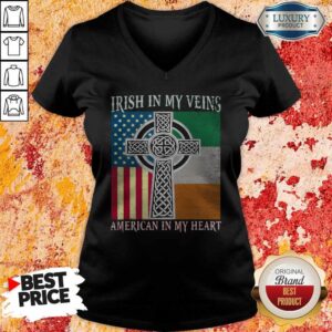 Alternative view of Ireland Flag Irish In My Veins American In My Heart Flag Shirt