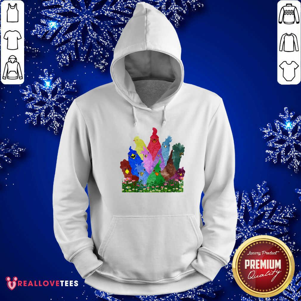 Chicken Rooster Colorful Rainbow Shirt - Image 2