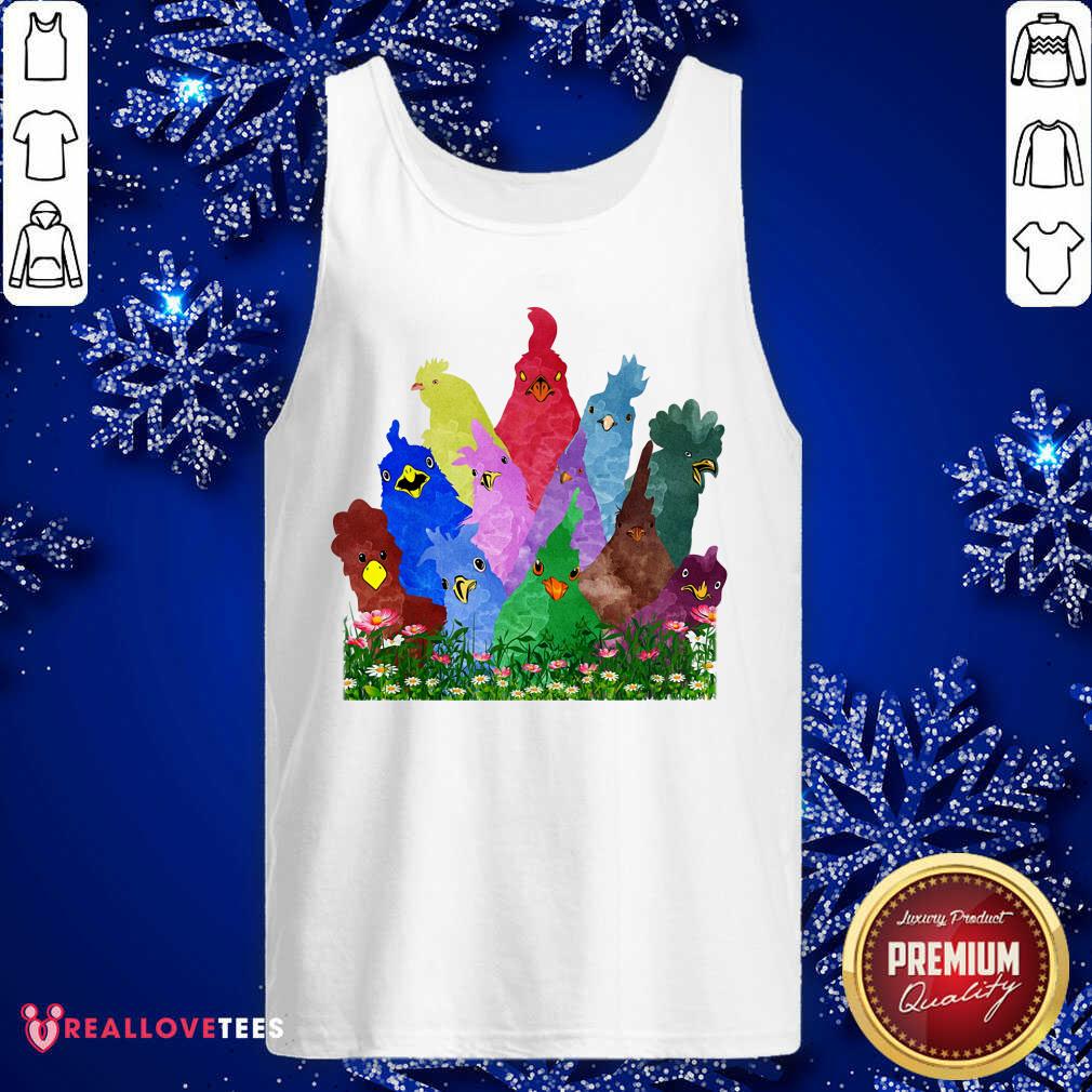 Chicken Rooster Colorful Rainbow Shirt - Image 5