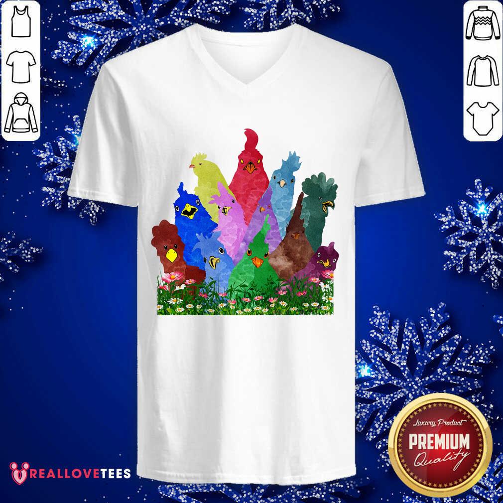 Chicken Rooster Colorful Rainbow Shirt - Image 3