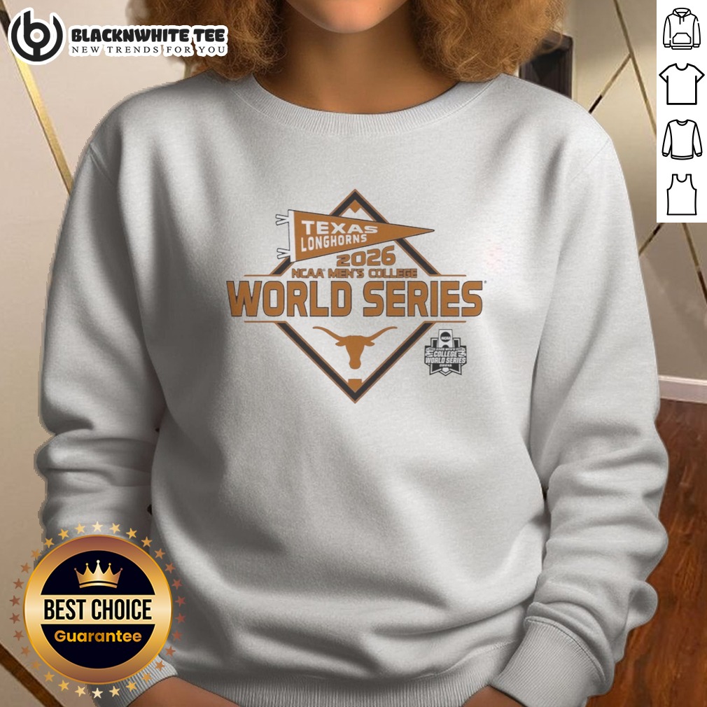 Official Texas Longhorns 2026 NCAA College World Series Omaha Baseball Shirt - Image 4