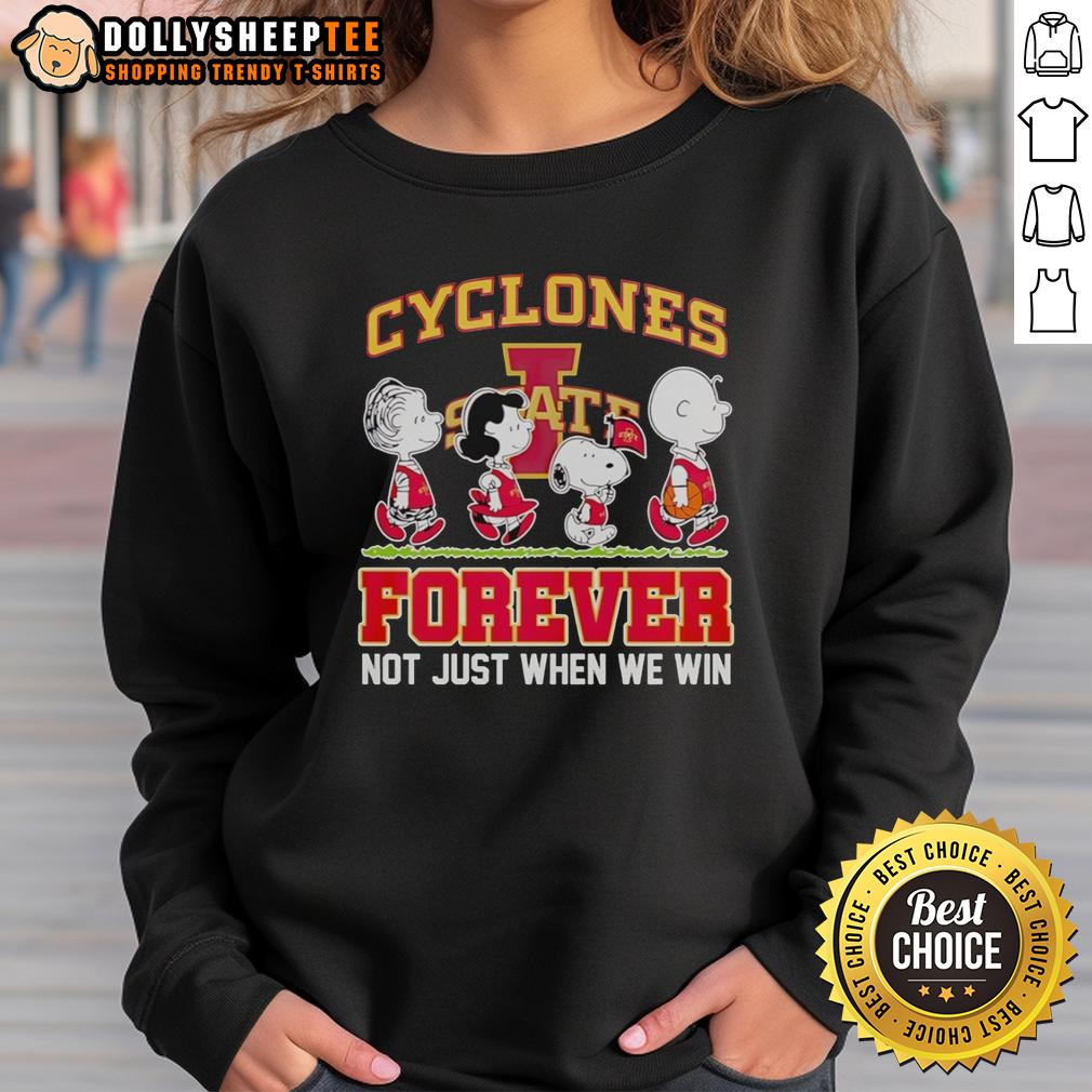 Original Peanuts Characters X Iowa State Cyclones NBA Forever Not Just When We Win T-Shirt - Image 5