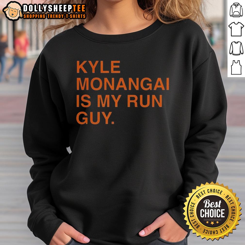 Pretty Chicago Bears Kyle Monangai Is My Run Guy T-Shirt - Image 3