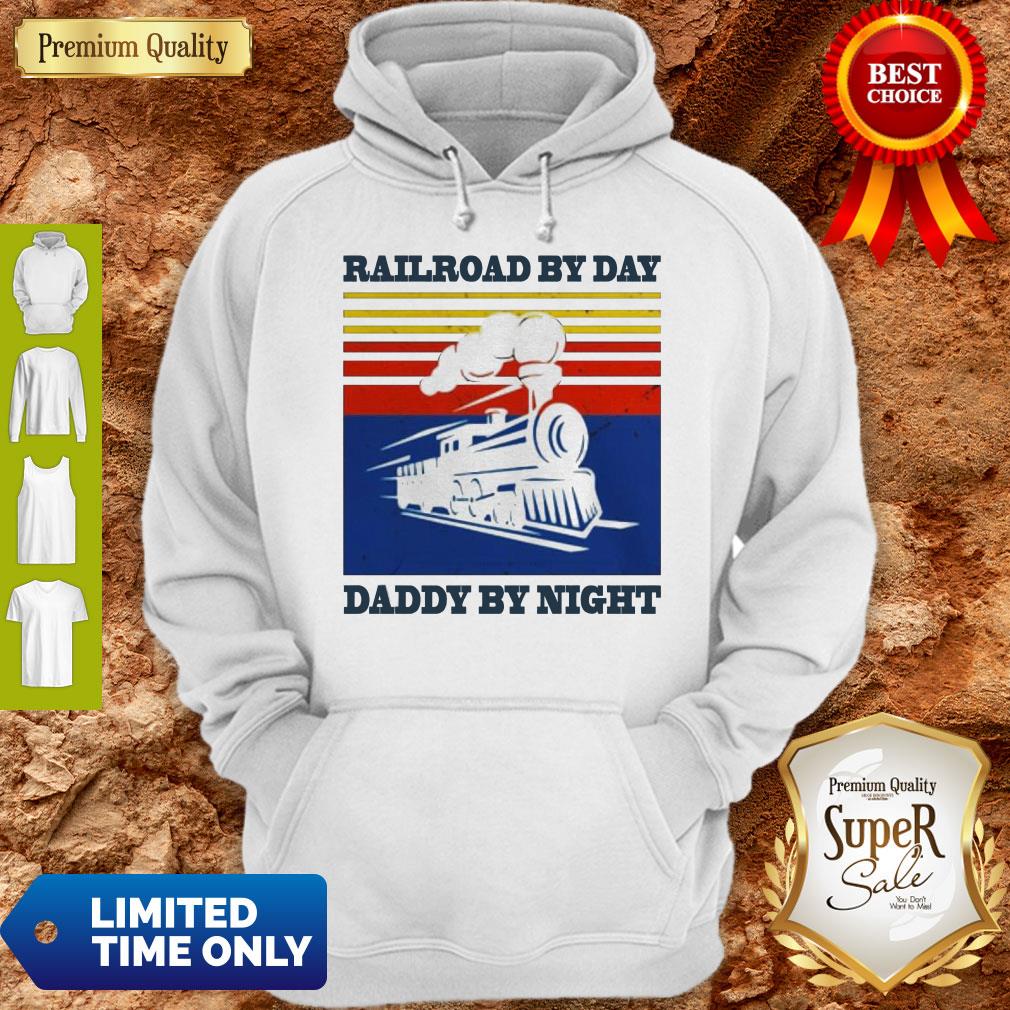 Premium Railroad By Day Daddy By Night Sunset Black Vintage Shirt - Image 2