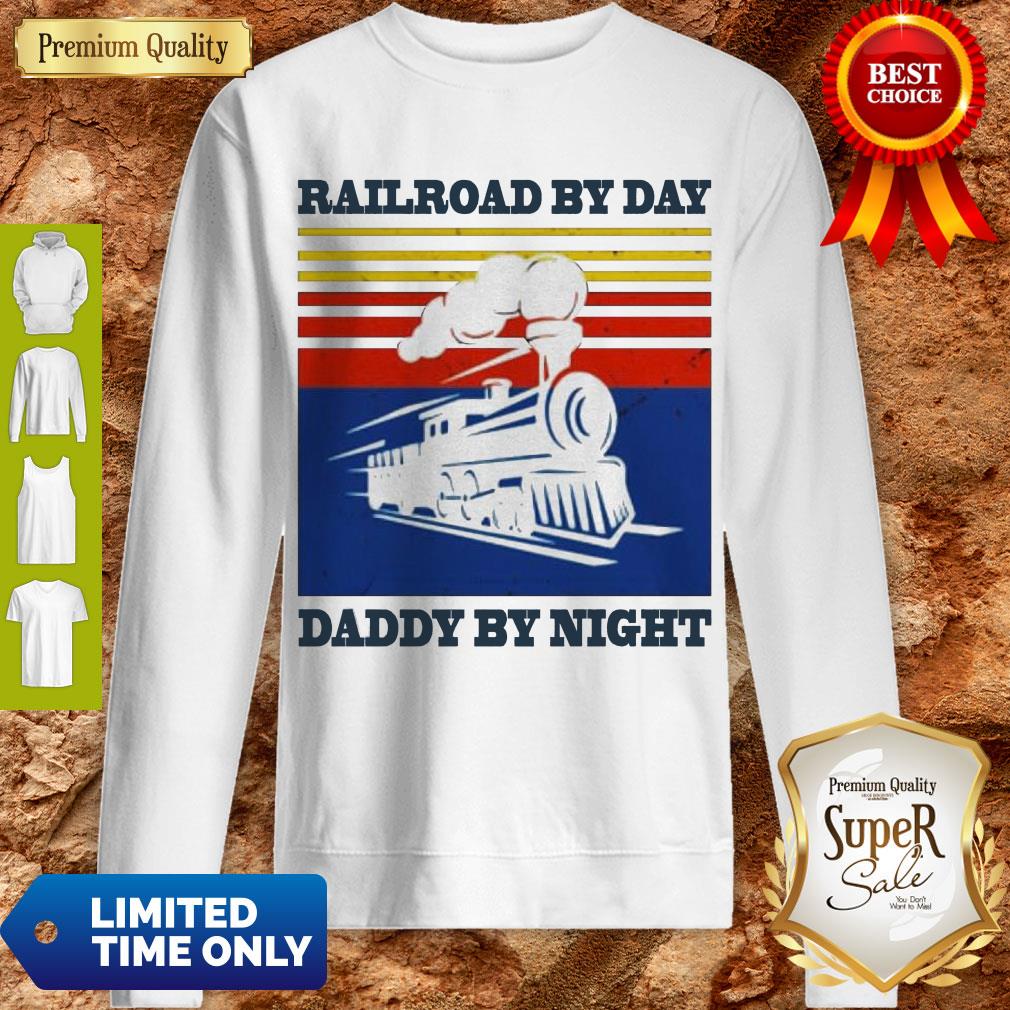 Premium Railroad By Day Daddy By Night Sunset Black Vintage Shirt - Image 3