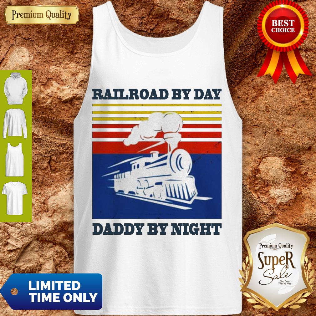 Premium Railroad By Day Daddy By Night Sunset Black Vintage Shirt - Image 4