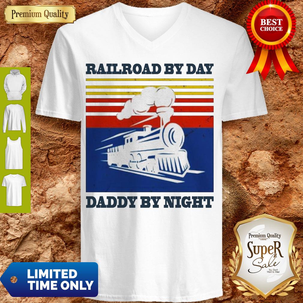 Premium Railroad By Day Daddy By Night Sunset Black Vintage Shirt - Image 5